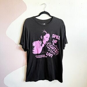 Olivia Rodrigo T Shirt Adult Large Black Purple‎ Spill Your Guts Out World Tour